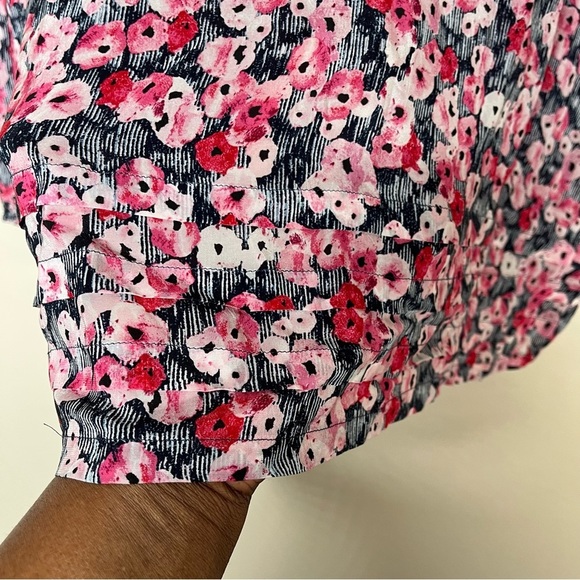 J Jill Floral Long Sleeve Blouse XL - Picture 4 of 12